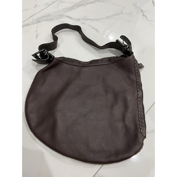 Fendi Stingray Exotic Leather Inlay Oyster Whipstitch Shoulder Runway Purse Bag - Picture 2 of 9